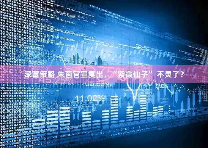 深富策略 朱茵官宣复出，“紫霞仙子” 不灵了？
