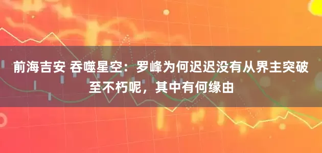 前海吉安 吞噬星空：罗峰为何迟迟没有从界主突破至不朽呢，其中有何缘由