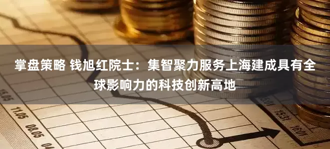 掌盘策略 钱旭红院士：集智聚力服务上海建成具有全球影响力的科技创新高地