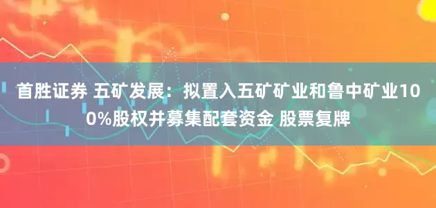 首胜证券 五矿发展：拟置入五矿矿业和鲁中矿业100%股权并募集配套资金 股票复牌