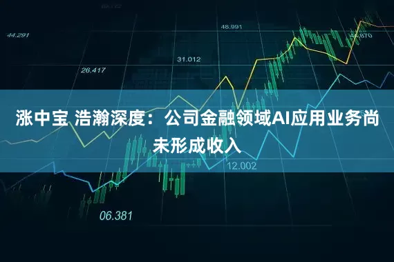 涨中宝 浩瀚深度：公司金融领域AI应用业务尚未形成收入